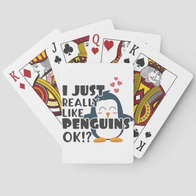 Cute Penguin, jag Verkligen som Penguins? Casinokort (Baksidan)