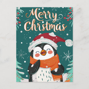 Cute Penguin-jul Vykort