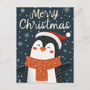 Cute Penguin-jul Vykort