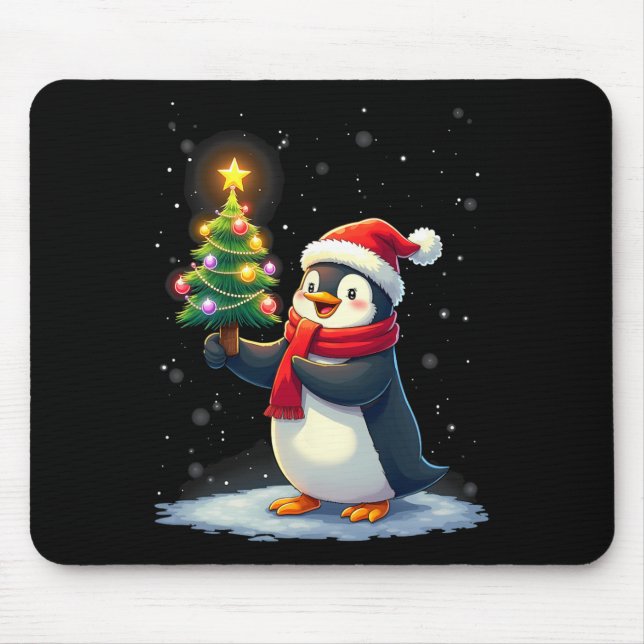 Cute Penguin Julgran Pajama Girls Boys Funn Musmatta (Framsidan)