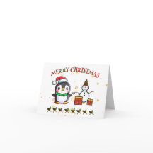 Cute Penguin-julkort