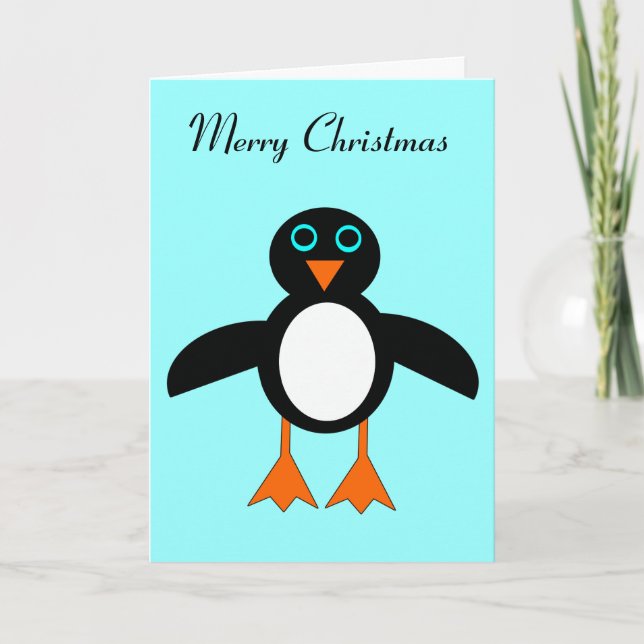 Cute Penguin-julkort Helgkort (Framsida)