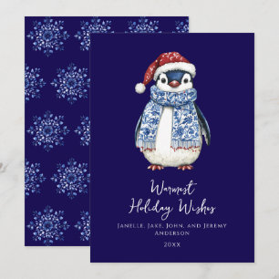 Cute Penguin-julkort Julkort