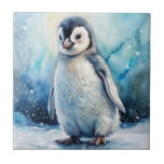 Cute Penguin Kakelplatta<br><div class="desc">An adorable penguin in winter</div>