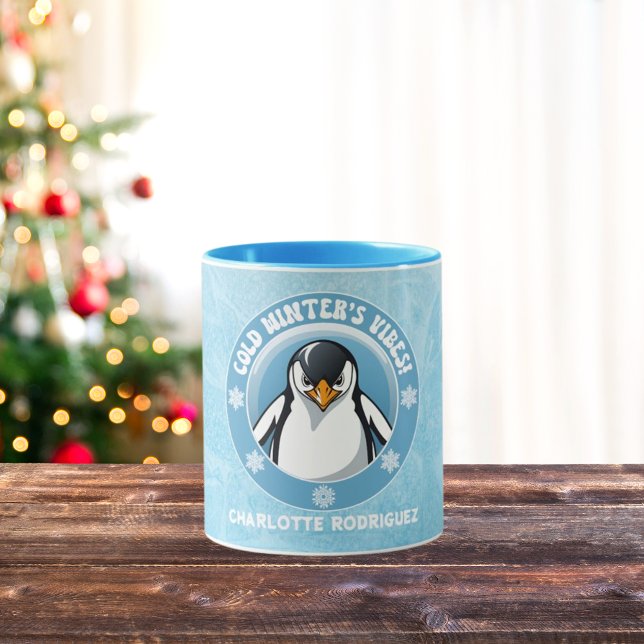 Cute Penguin, Kall Winter's Vibes Mugg (Skapare uppladdad)