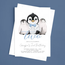 Cute Penguin Kids andra födelsedagen