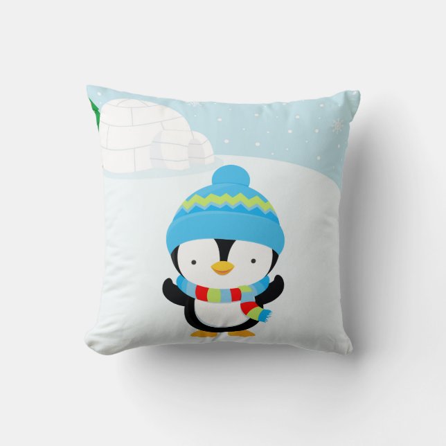 Cute Penguin Kudde (Framsida)