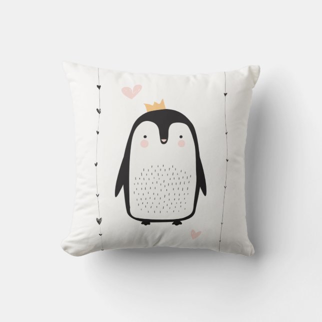Cute Penguin Kudde (Framsida)