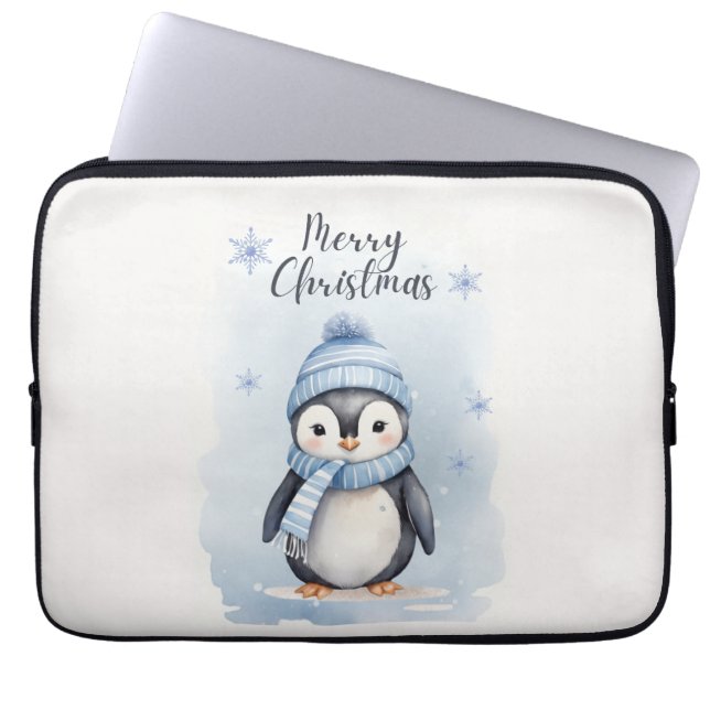 Cute Penguin Laptop Fodral (Framsidan)