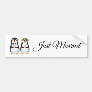 Cute Penguin lite Ny gifta Bumper Sticker Bildekal