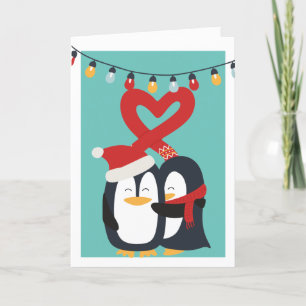 Cute Penguin lite Personlig jul Helgkort