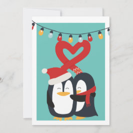 Cute Penguin lite Personlig jul Julkort