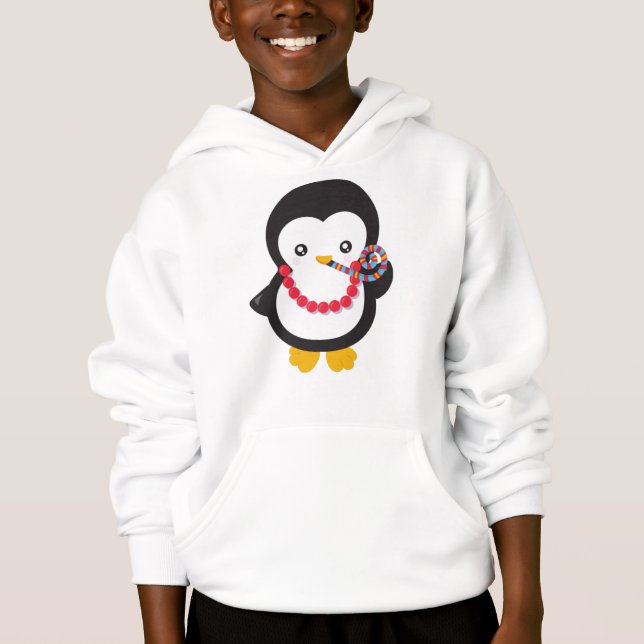 Cute Penguin, Little Penguin, Party Whistle T Shirt (Framsida)