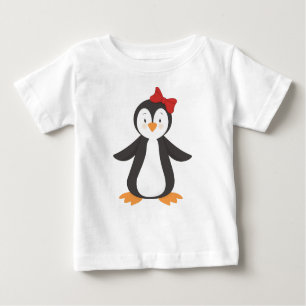 Cute Penguin, Little Penguin, Penguin with Bow T Shirt