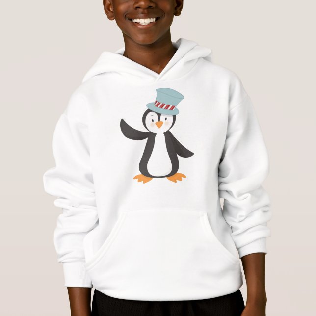 Cute Penguin, Little Penguin, Penguin with Hat T Shirt (Framsida)