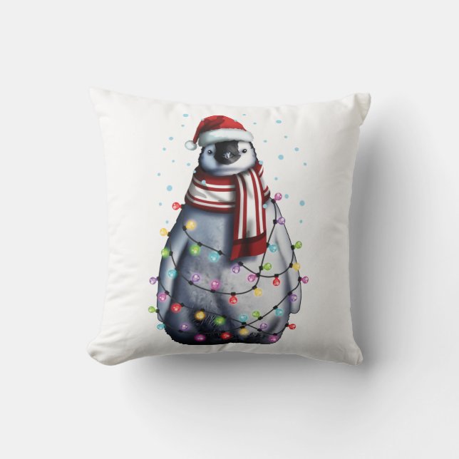 Cute Penguin Lover Funny Christmas Holiday Gift Kudde (Framsida)
