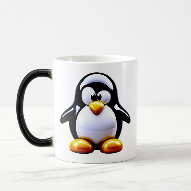 Cute Penguin Magisk Mugg (Vänster)