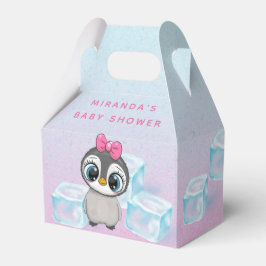 Cute Penguin med Big Öga Ice Flicka Shower Presentaskar