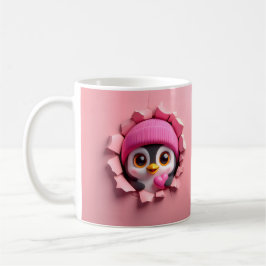 Cute Penguin med hjärta - Adsible 3D Mug Kaffemugg
