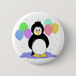 Cute Penguin med Party-ballonger Knapp