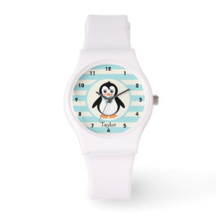Cute Penguin med Turquise Bowtie Armbandsur