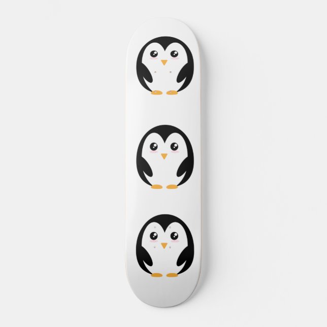 Cute penguin mini skateboard bräda 18,5 cm (Framsida)