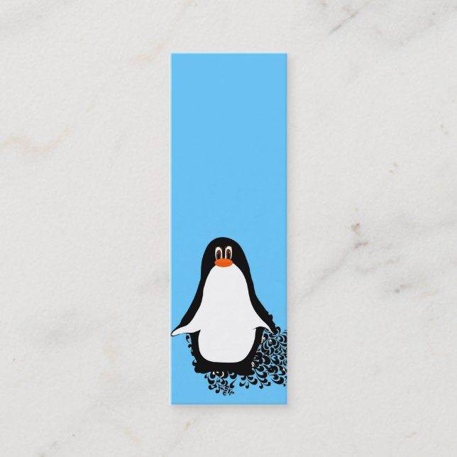 Cute Penguin Mini Visitkort (Framsida)