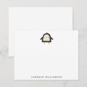 Cute Penguin - minimalistiskt Personlig Stationery Anteckningskort