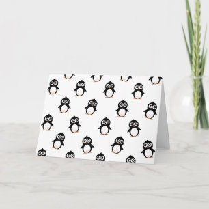 Cute penguin mönster kort