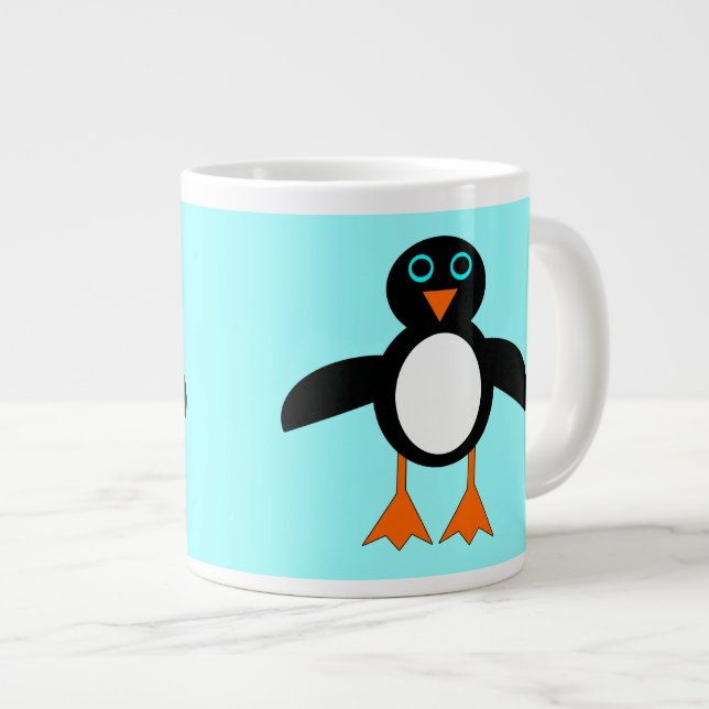 Cute Penguin Mugg Jumbo Mugg (Framsida höger)