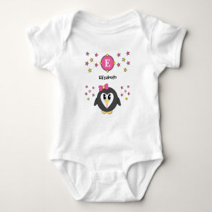 Cute penguin namn stjärnornas gult rosa t shirt