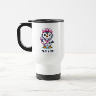Cute Penguin Nurse Rosa Stethoscope Anpassningsbar Resemugg