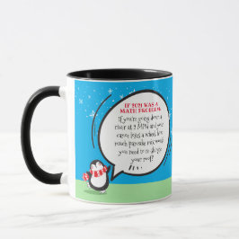 Cute Penguin, nyårsoffert för matematikproblem Mug Mugg