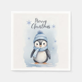 Cute Penguin Pappersservett