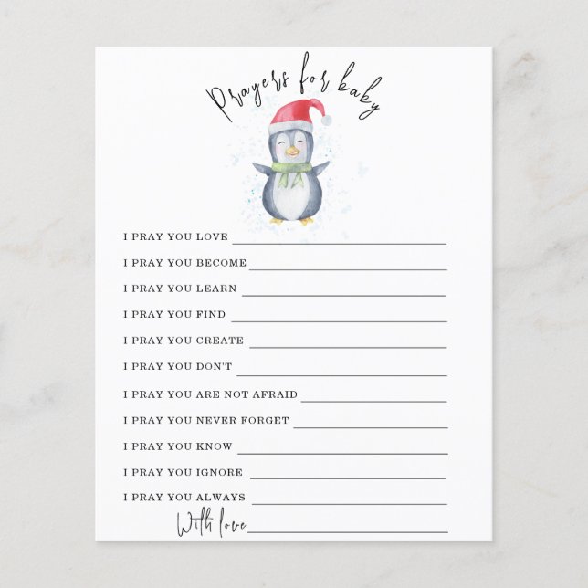 Cute Penguin - Party | böner för baby (Framsida)