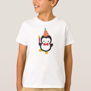 Cute Penguin, Party Hat, Firecracker, Bow Tie T Shirt
