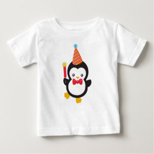 Cute Penguin, Party Hat, Firecracker, Bow Tie T Shirt