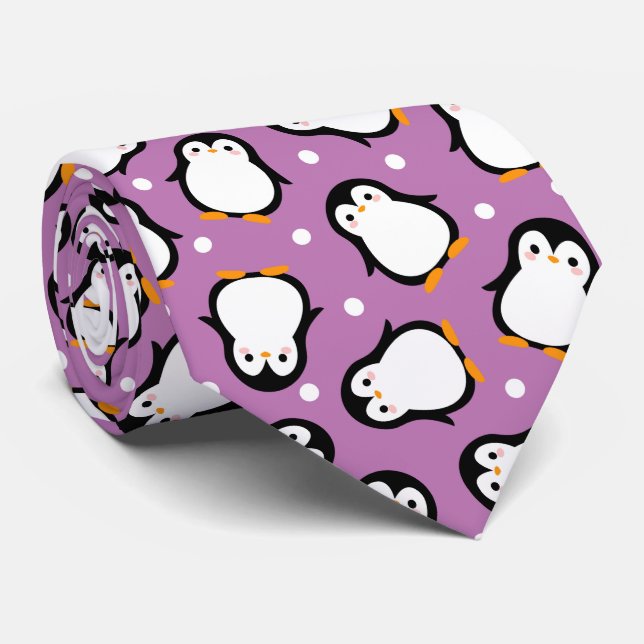 Cute penguin pattern Purple pattern Slips (Rullad)