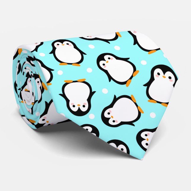 Cute penguin pattern turquoise pattern slips (Rullad)