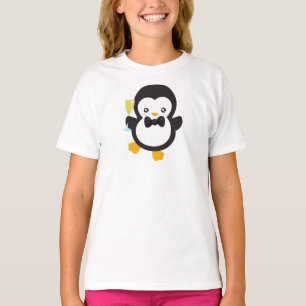Cute Penguin, Penguin With Champagne, Party T Shirt