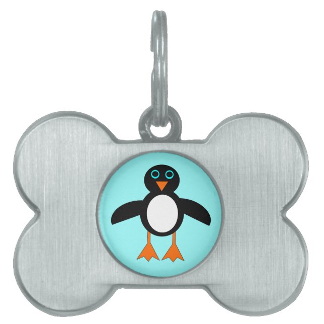 Cute Penguin Pet-tagg Namnbricka Husdjur (Framsidan)
