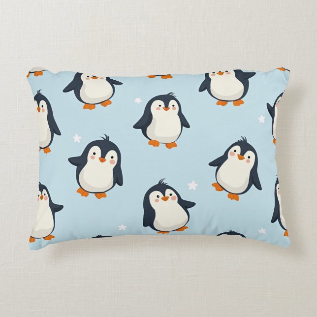 Cute Penguin Pillow 3 Prydnadskudde (Framsidan)