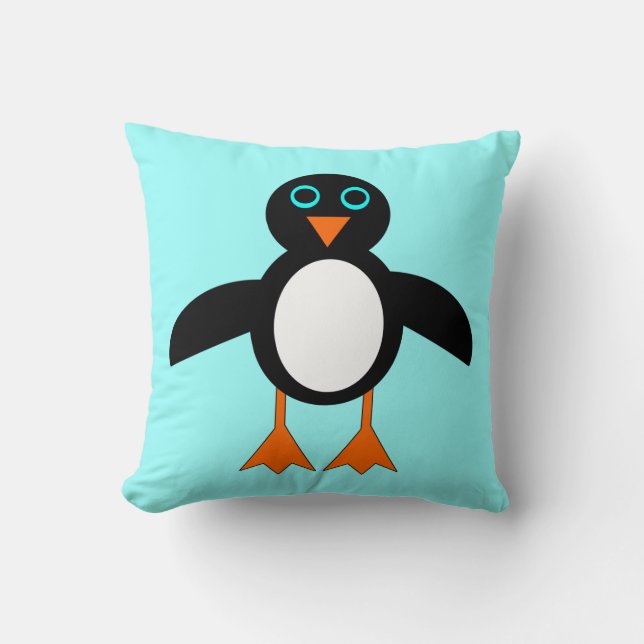 Cute Penguin Pillow Kudde (Framsida)
