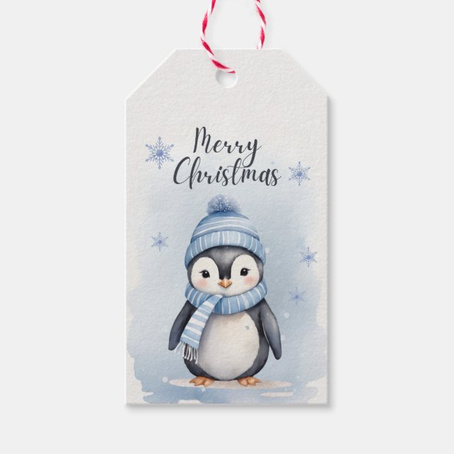 Cute Penguin Presentetikett (Framsidan)