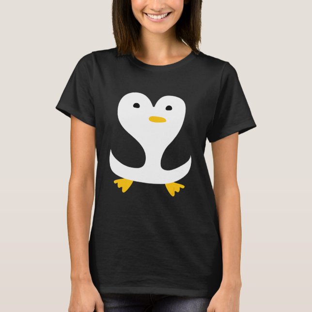 Cute Penguin-Roligt - modern unik T Shirt (Framsida)