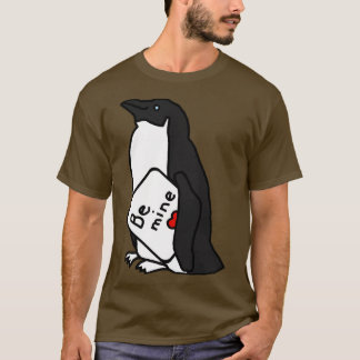 Cute Penguin säger "Be min på Valentines day" T Shirt