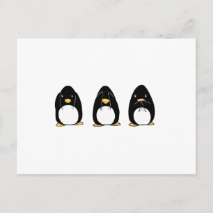 Cute Penguin Se tala öra utan ont Vykort