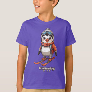 Cute Penguin Skiing Breckenridge T Shirt