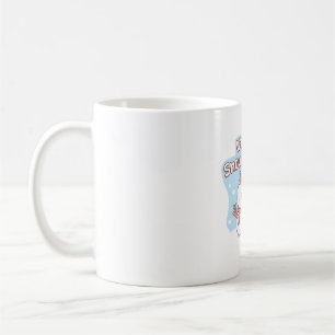 Cute Penguin som Bygger Snögubbe är Snö Muc Kaffemugg