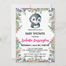 Cute penguin, söt, färglös, babyduschunge